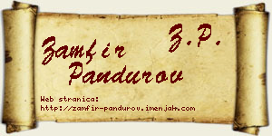 Zamfir Pandurov vizit kartica